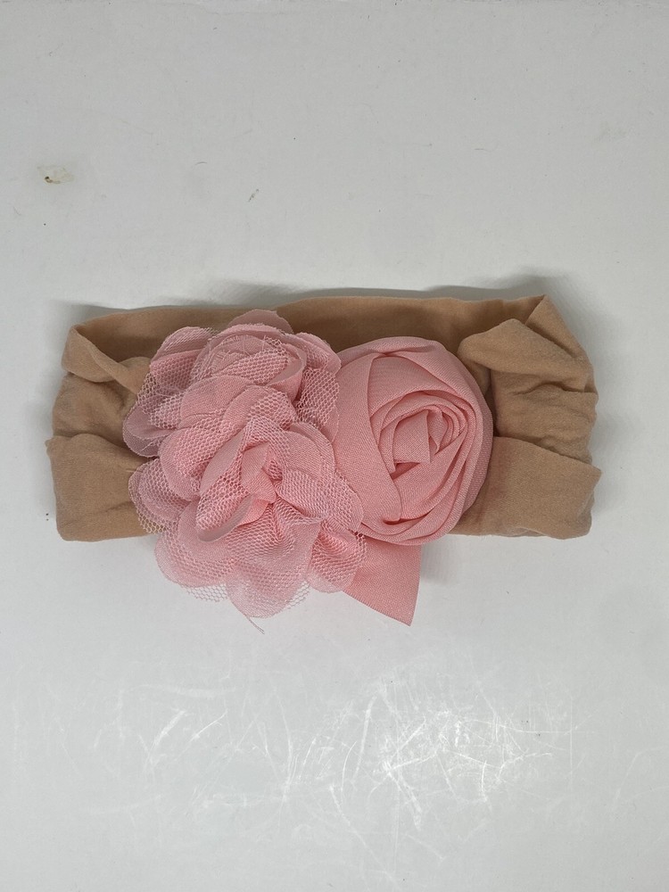 Pink Floral Bow Headband For Baby