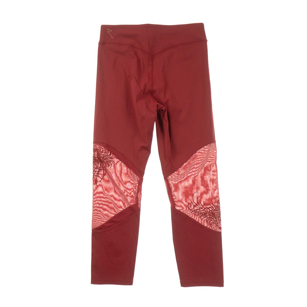 Zise Red Cropped Leggings Womens Medium M Pull On Mesh