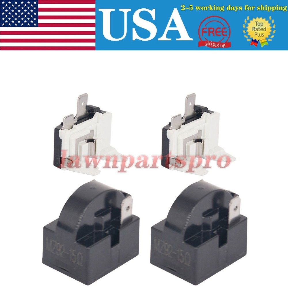4x Refrigerator PTC Starter Relay Replace 2 Pins Compressor Overload Protector
