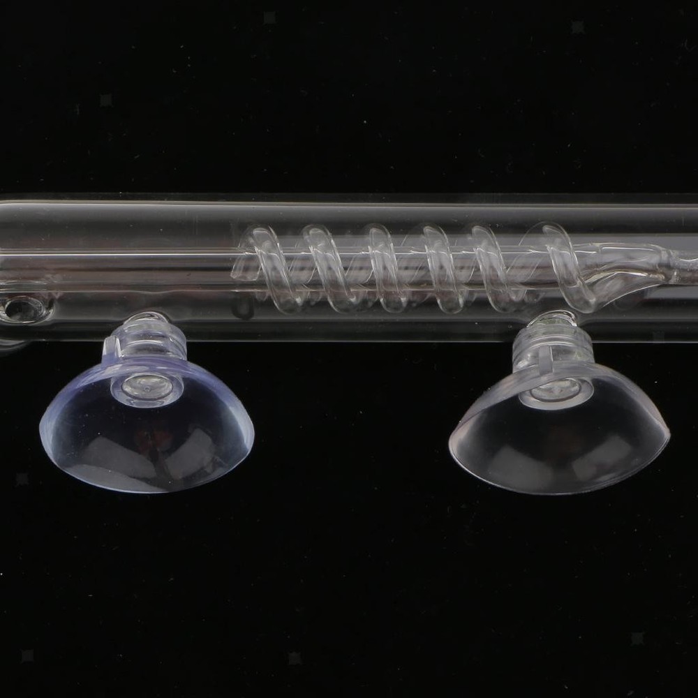 Spiral glass aquarium CO2 diffuser / bubble counter with