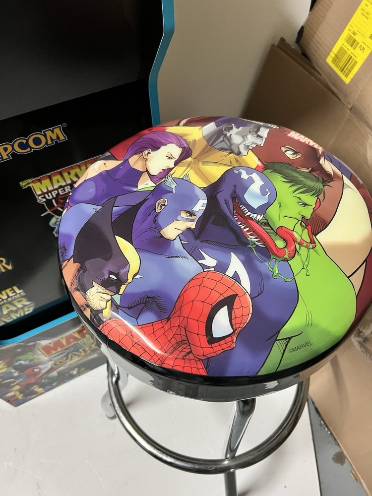 Arcade1UP Marvel vs Capcom Arcade With Riser/ Stool 🔥 GREAT CONDITIONS