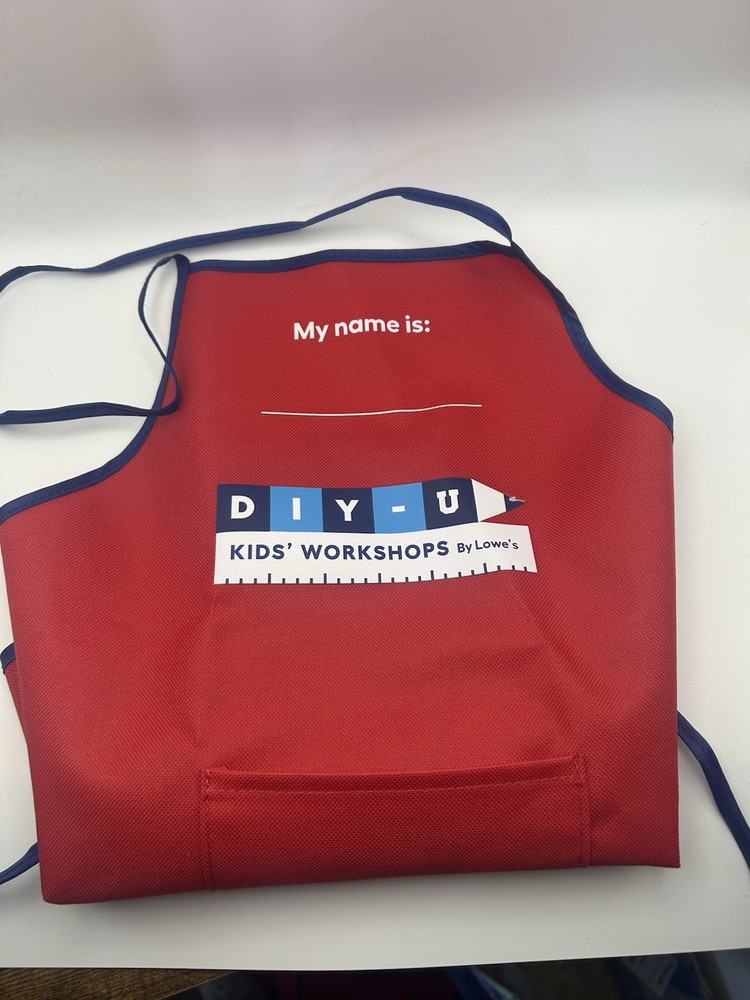 2-PC Lowes Red Kids DIY-U Workshop Tool Apron