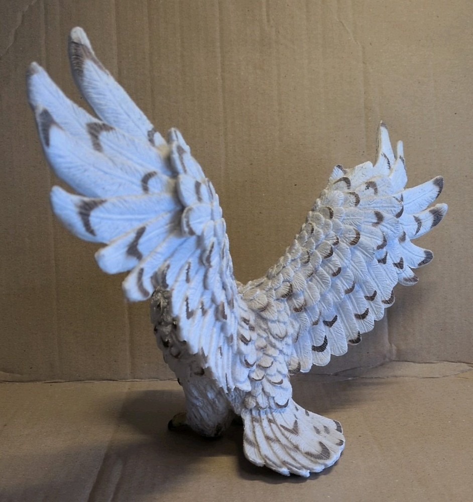 Big White Owl Solid Plastic Woodland Bird ELC Imaginative Play