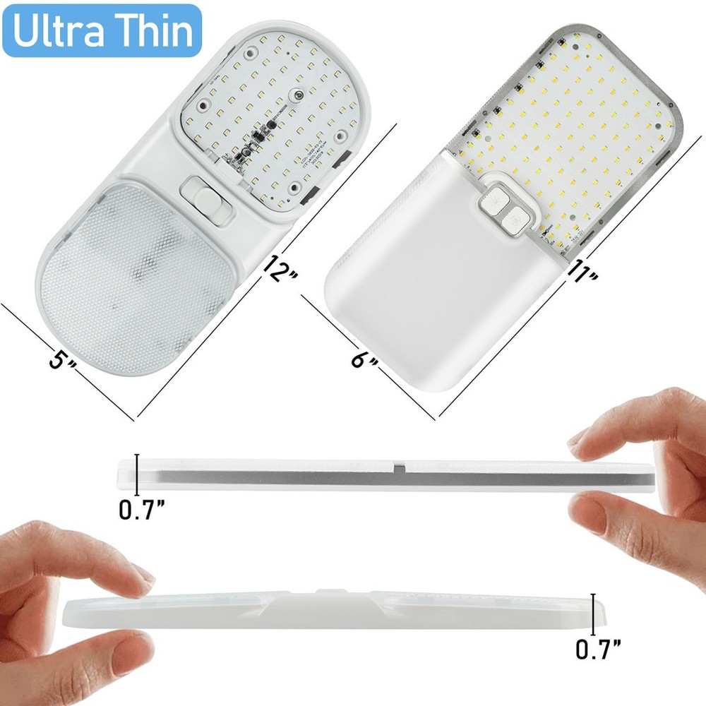 4 Pack RV Interior LED Light 12V Switched Dimmable Ceiling Light Fixture Camper