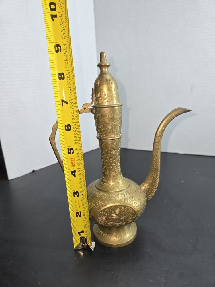 Vintage Etched Pitcher Set Made In India