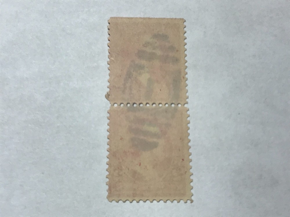2 Washington Red Two Cent US Stamps - Cancelled / Hinged