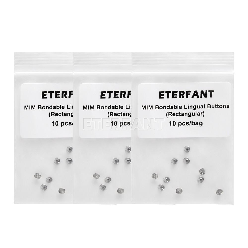 5xETERFANT Dental Ortho Lingual Buttons MIM Bondable Rectangular Base 10pcs/pack