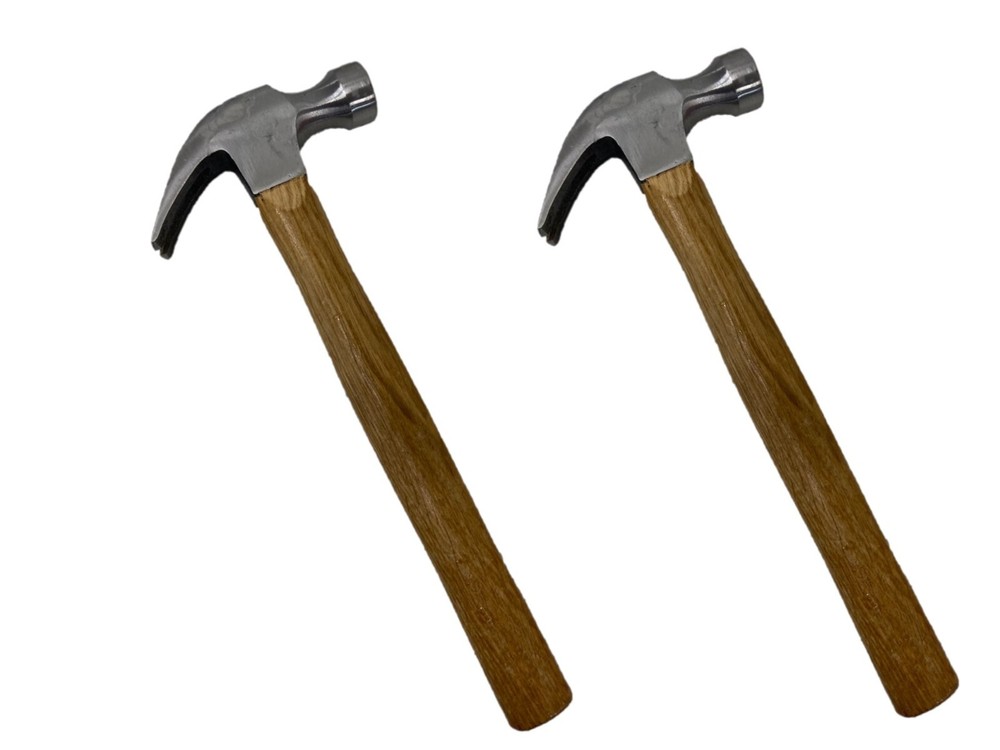 HAMMER 2 PACK  16oz Claw with Wooden Handle