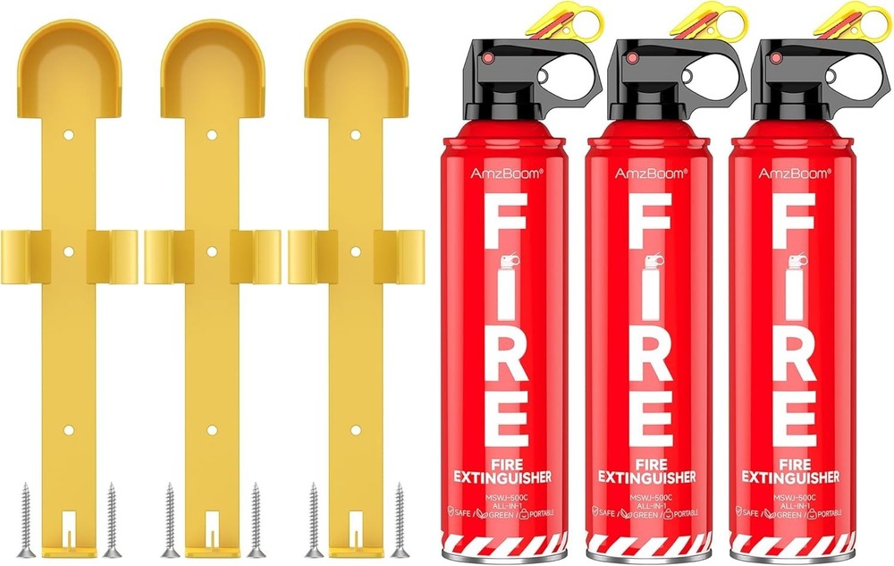 Home Kitchen Car Boat Fire Extinguishers 3-Pack