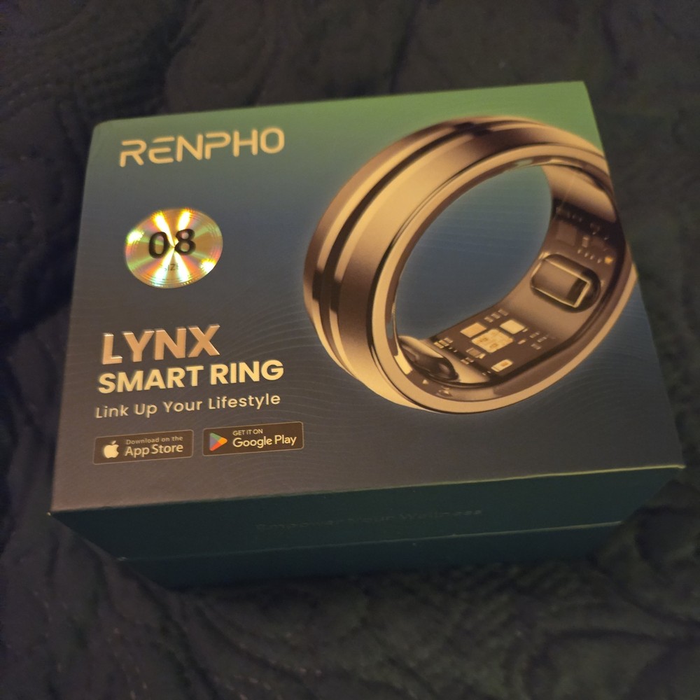 Renpho Lynx Smart Ring Size 8 Silver