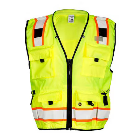 Kishigo S5000-M High Visibility Vest, Class 2, M, Lime