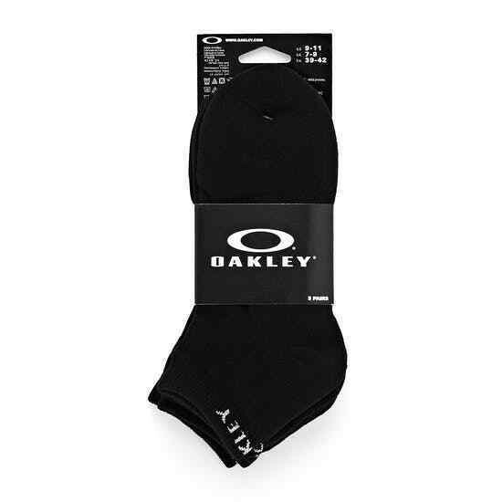 Oakley Ankle Solid Socks Men's Daily Socks Black Medium or Large (3 Pack)