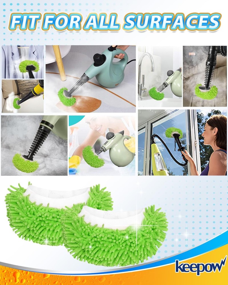 8 Pack Microfiber Cloths for Handheld Steam Cleaner Compatible with Bissell