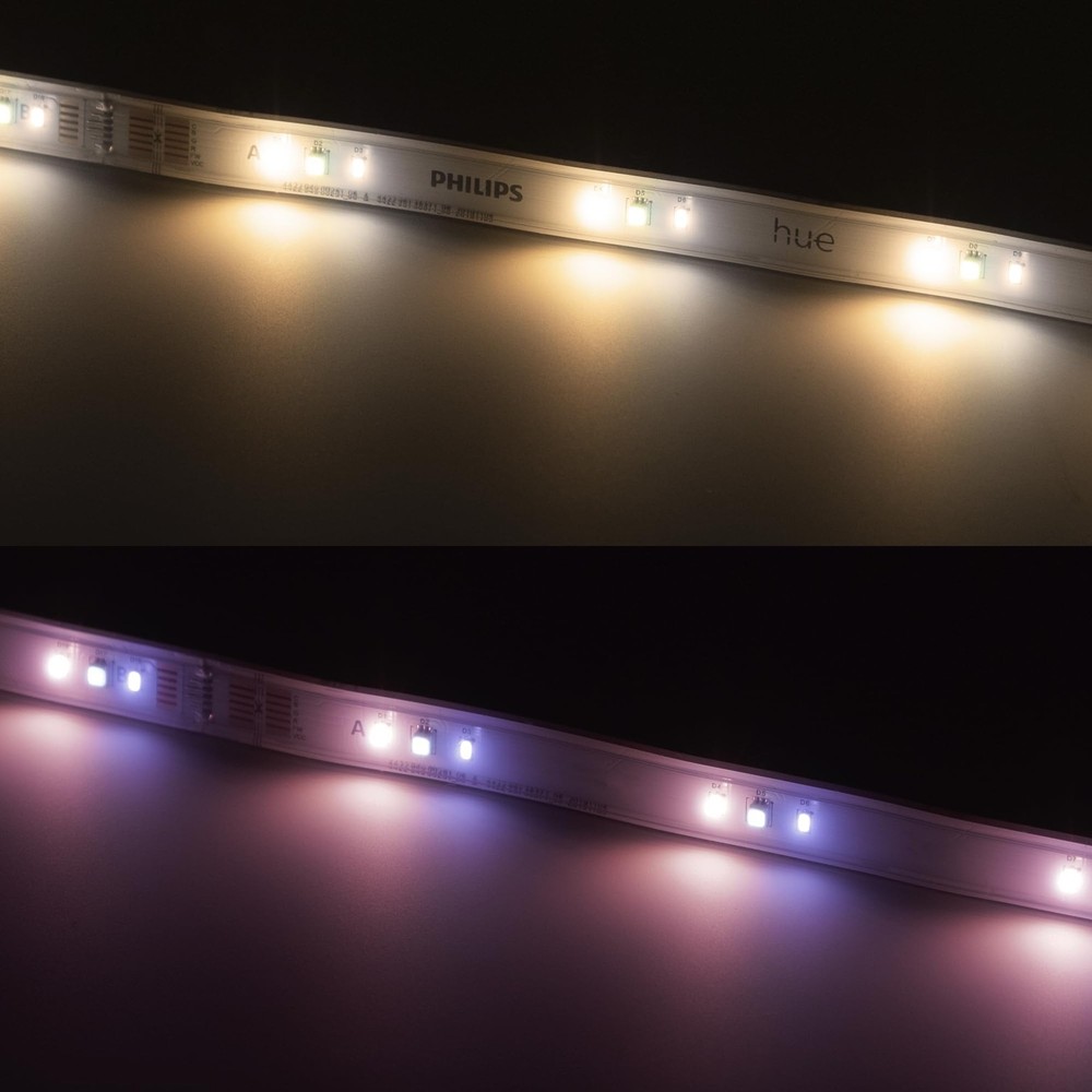 Philips Hue Bluetooth Smart Lightstrip Plus 1m/3ft Extension No Plug, Voice C...