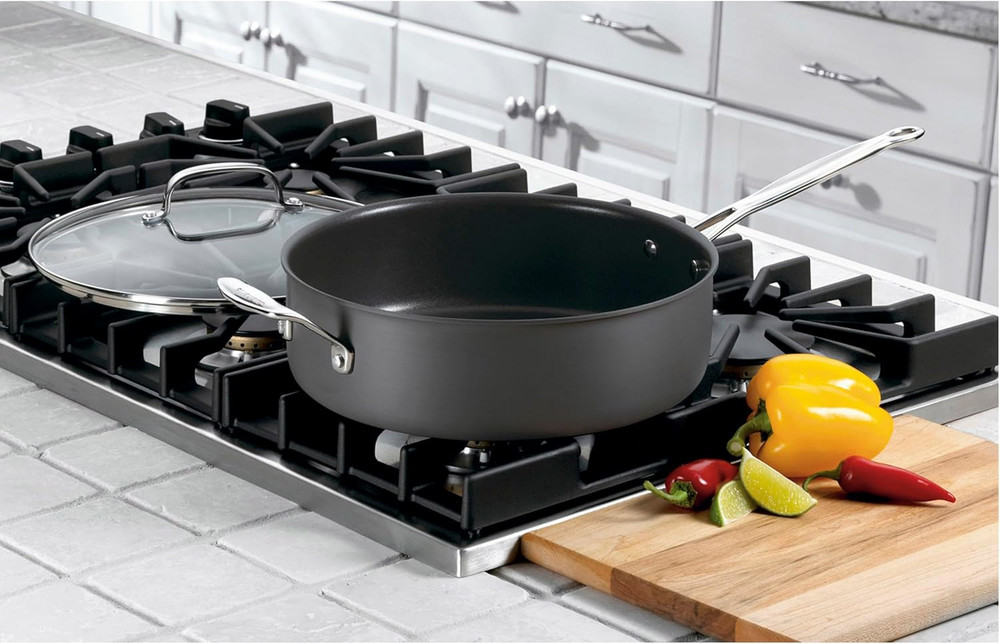 Chef'S Classic™ Nonstick Hard Anodized 5.5 Quart Sauté Pan with Helper Handle &
