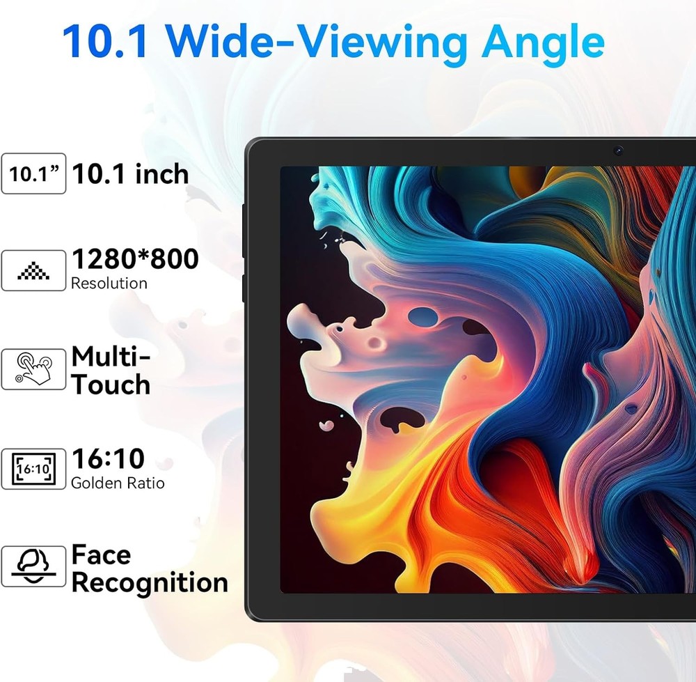 10.1" Android 15 Tablet 20GB RAM,64GB ROM Octa-Core Processor Dual Camera IPS