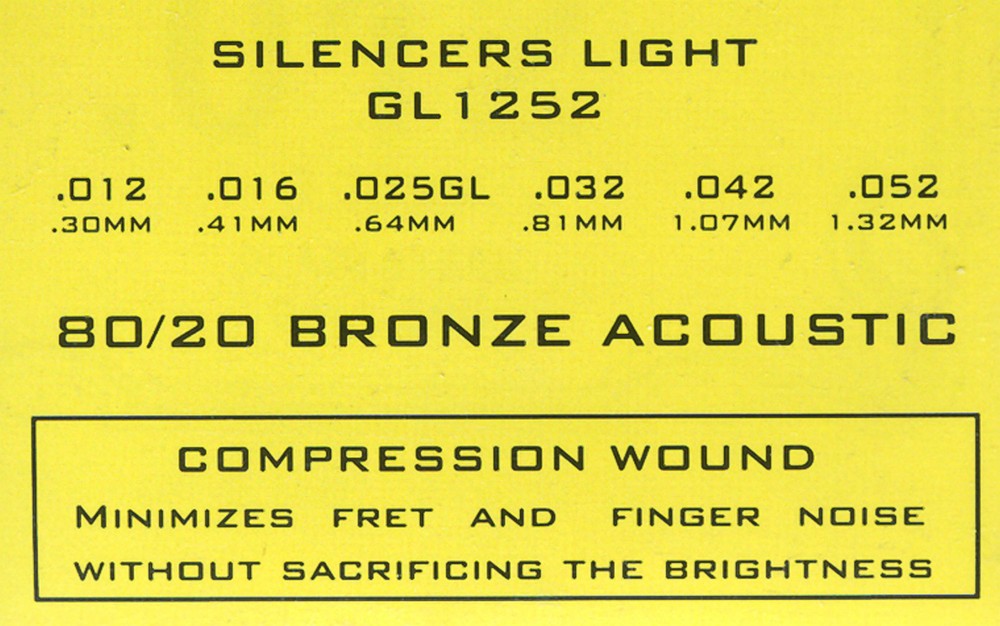 Guitar Strings Acoustic Silencers SIT Light GL-1252