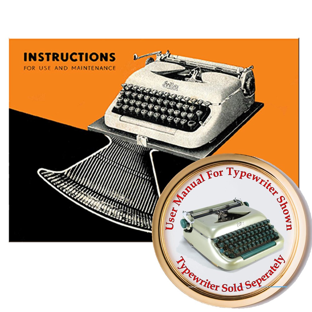 Erika 10 Typewriter User Instruction Manual Directions Guide Booklet