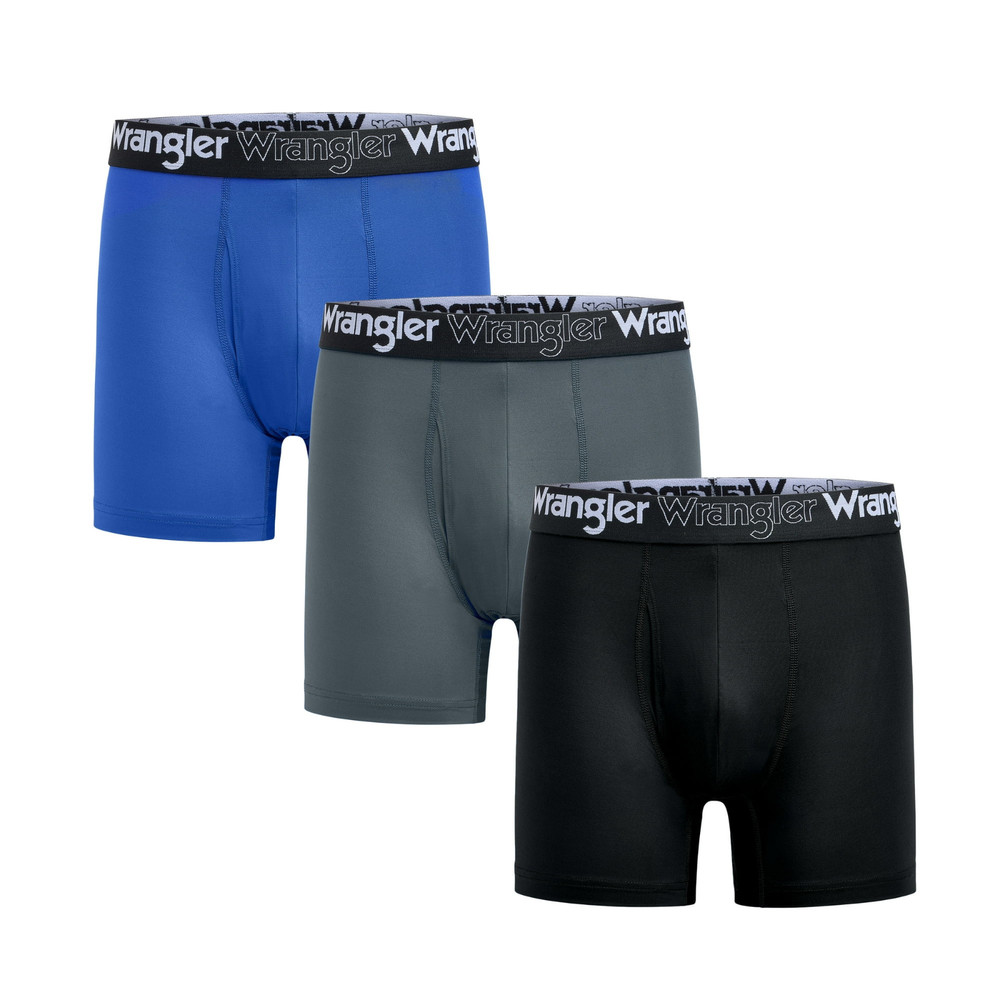 Wrangler Active Stretch Boxer Briefs Performance 3-Pack Men's Size L Five Star