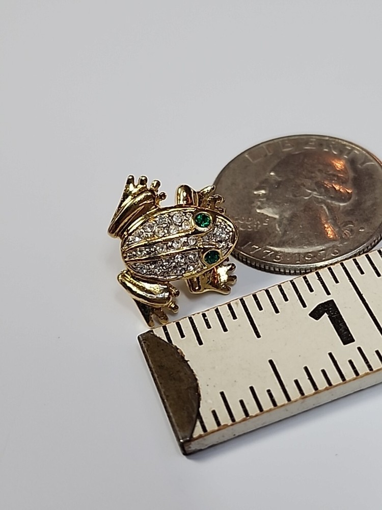 Frog Lapel Pin Faux Jewels ▪︎
