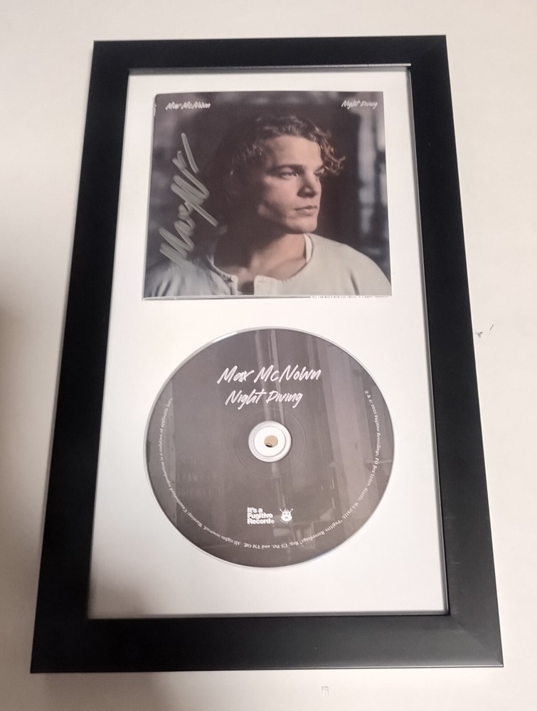 MAX MCNOWN SIGNED NIGHT DRIVING CD BOOKLET FRAMED COA JSA CB42204