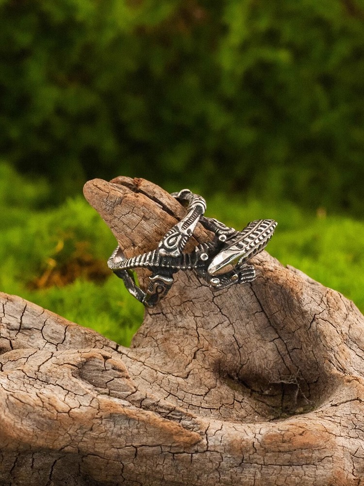 hangsworld dark fine three-dimensional exaggerated irregular retro ring