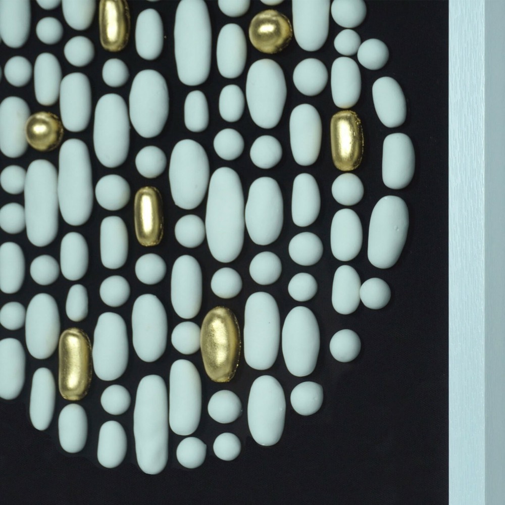 White Clay Beads Shadow Box Wall Décor