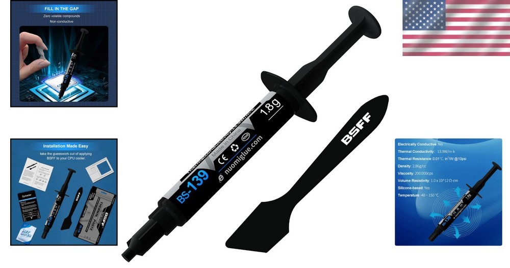 5- Durability Thermal Paste 1.8g with Easy Application Toolkit for CPU/GPU