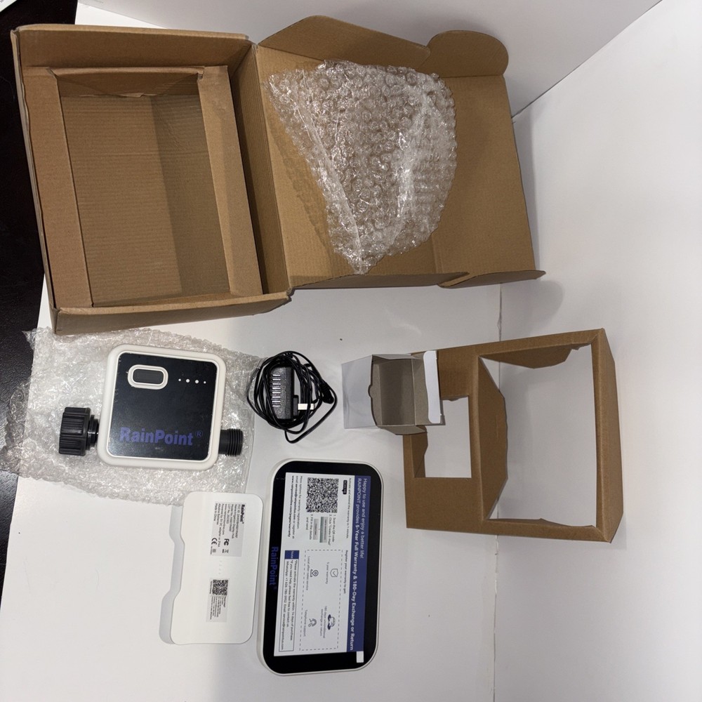 RAINPOINT 1-Zone WiFi Hose Timer, Smart Water Timer w/Water Usage/Soil Moisture