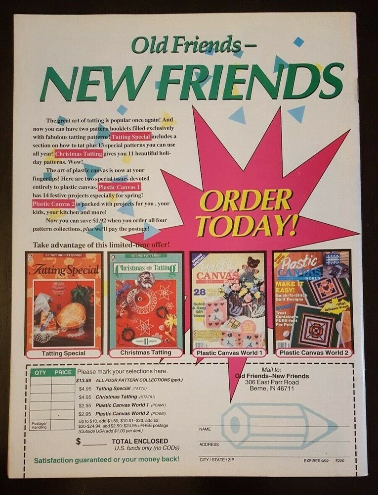 Plastic Canvas World May 1992 Playful Projects