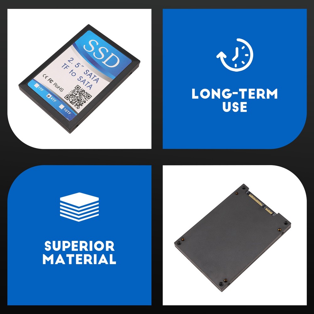 2.5 Inch 4 TF to Adapter Card, Self-Made SSD Solid State Drive, For Micro-3975