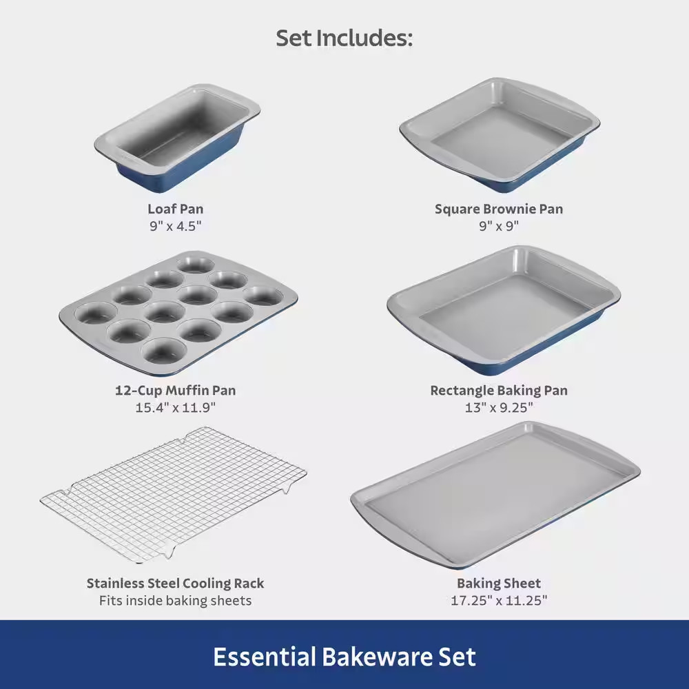 Rise 6-Piece Ceramic Non-Stick Bakeware Set