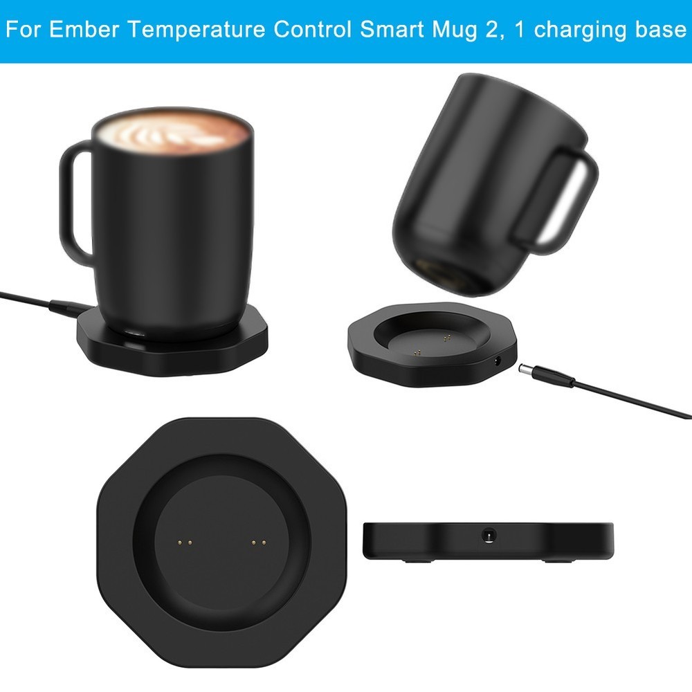 For Ember Smart Mug Charging Dock Black Compact Efficient Charging Base