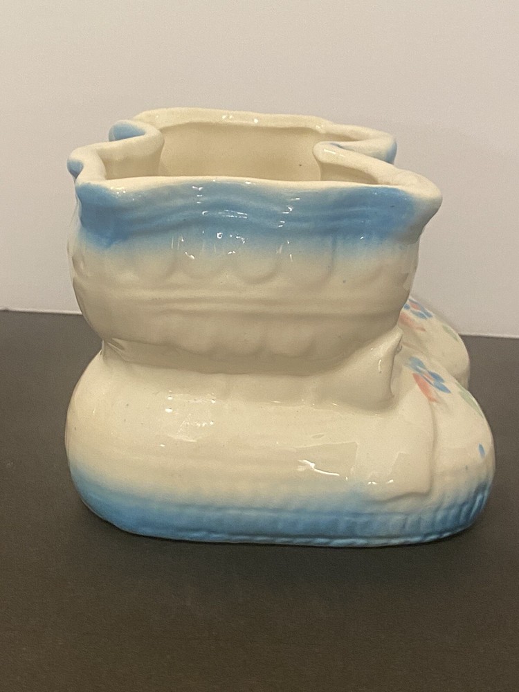 Ceramic Baby Booties Shoes Nursery Planter