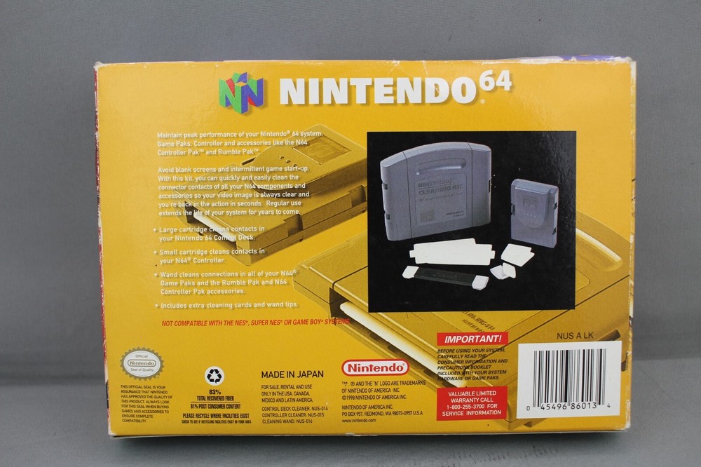 NINTENDO 64 ORIGINAL CLEANING KIT IN BOX