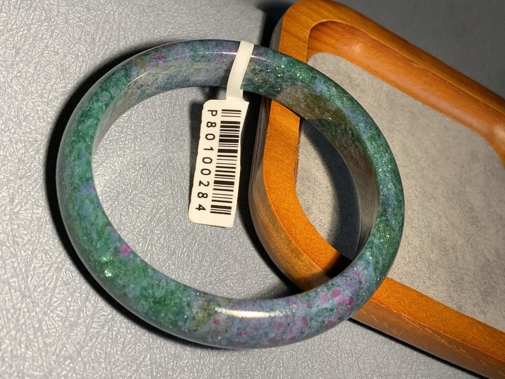 58.5mm Natural High Grade Ruby Zoisite Bangle/Crystal Gem Bangle