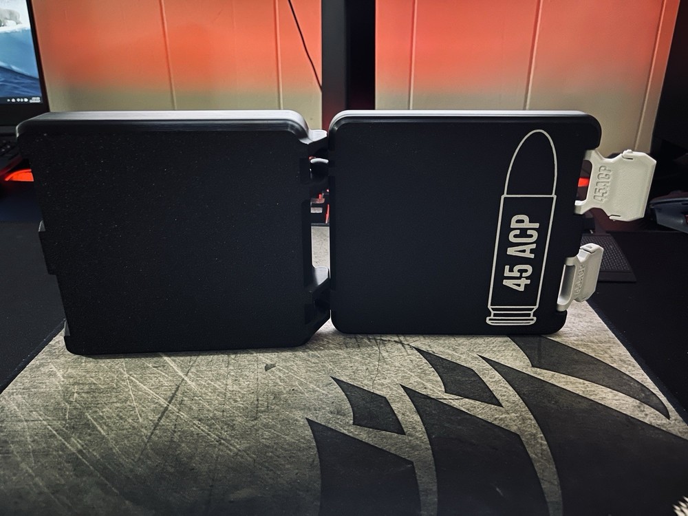 .45 ACP Caliber Ammo Storage Container 81 Rounds 3D Printed