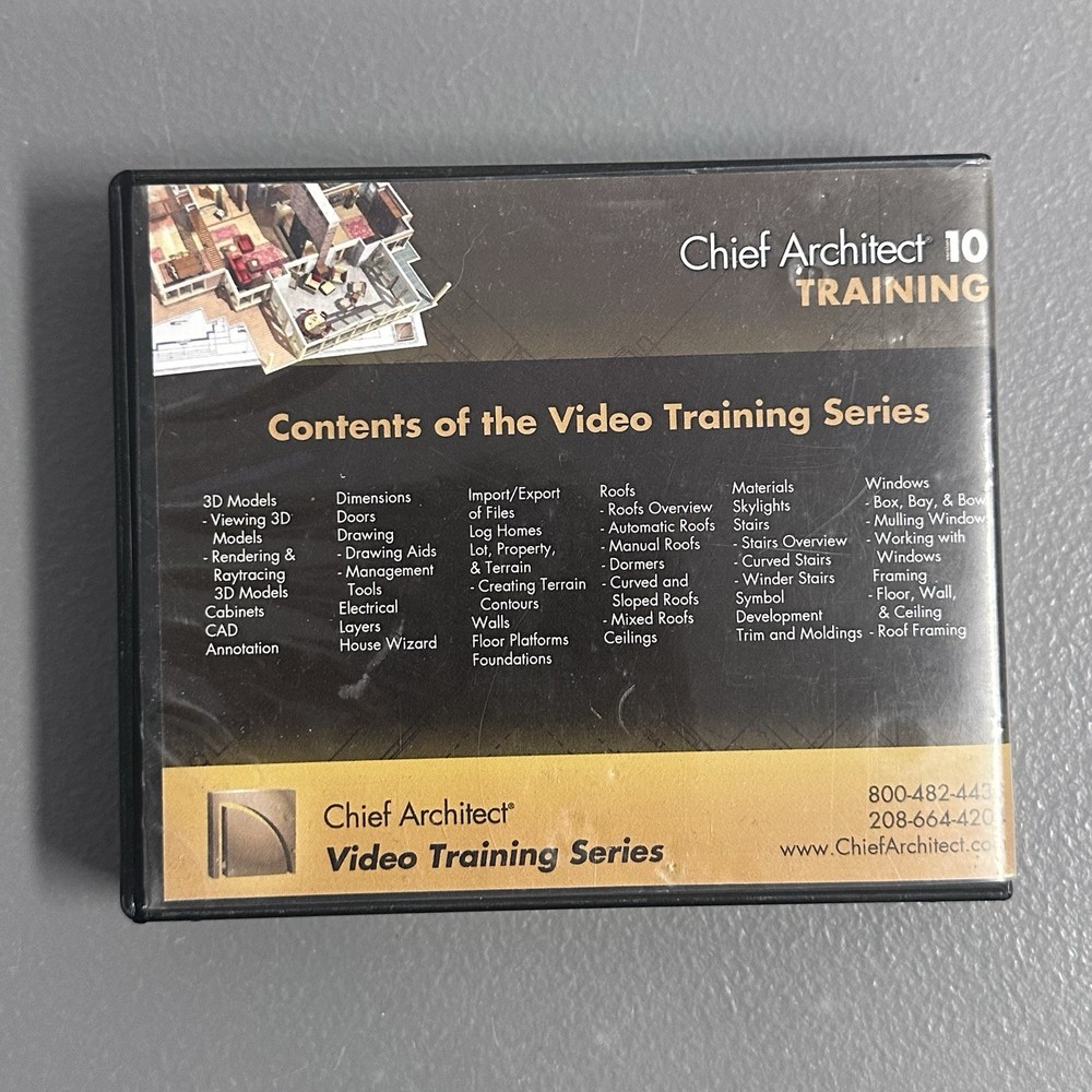 Chief Architect 10 Professional Design Drafting Software Training CD ROM SET