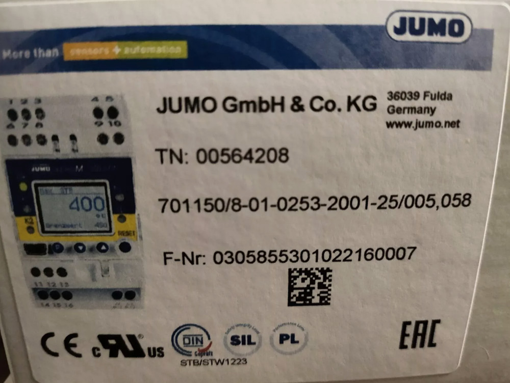 New JUMO 701150/8-01-0253-2001-25/005058 Controller