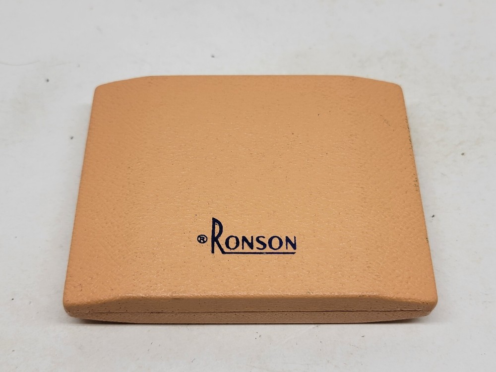 VTG RONSON ADONIS CIGARETTE LIGHTER SILVER W ORIGINAL BOX INSTRUCTIONS & BRUSH