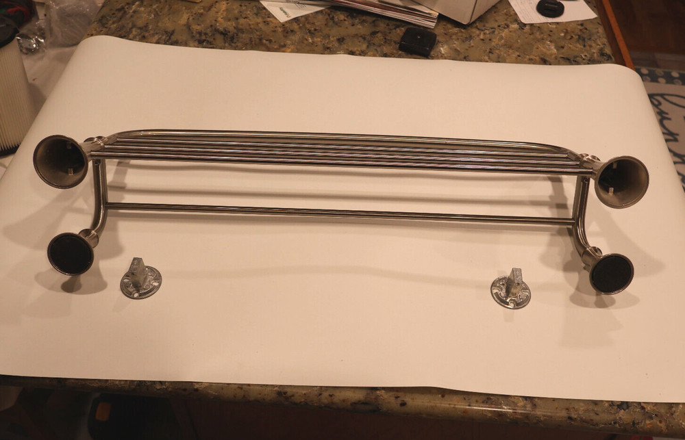 Brushed Nickel Towel Bar 24" Rack