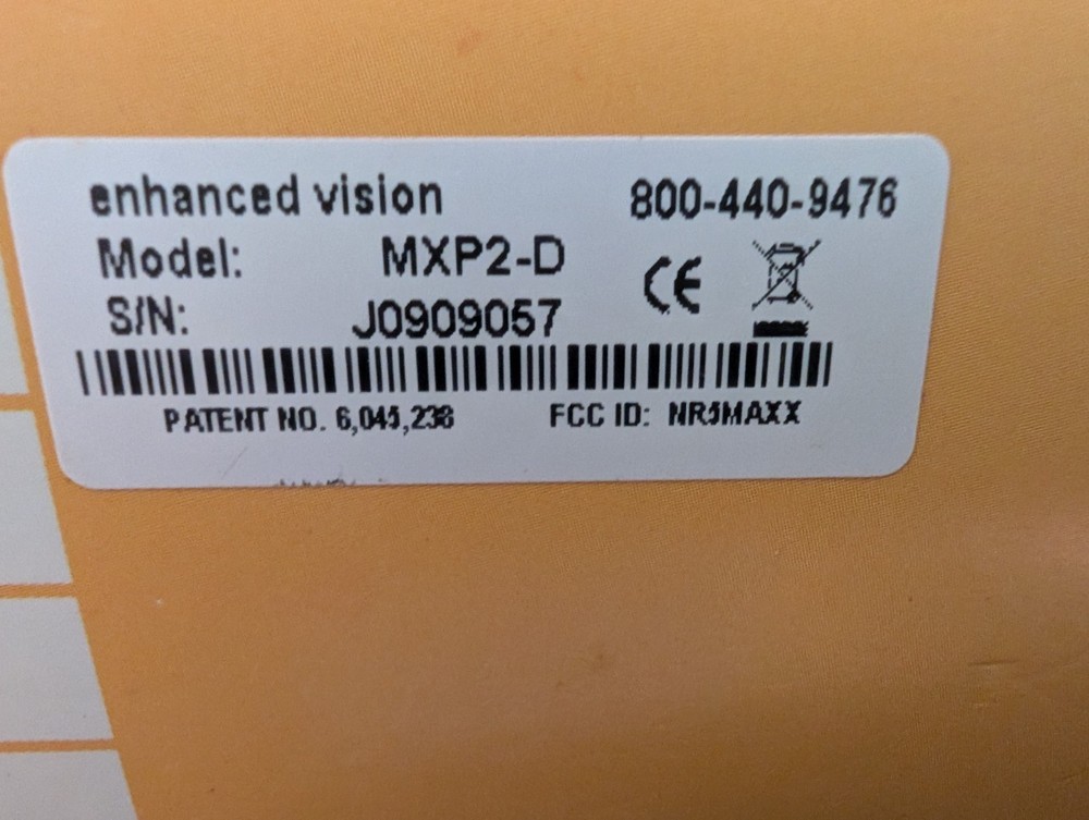 Max Enhanced Vision Digital Magnifier MXP2-D Black and White. New open box