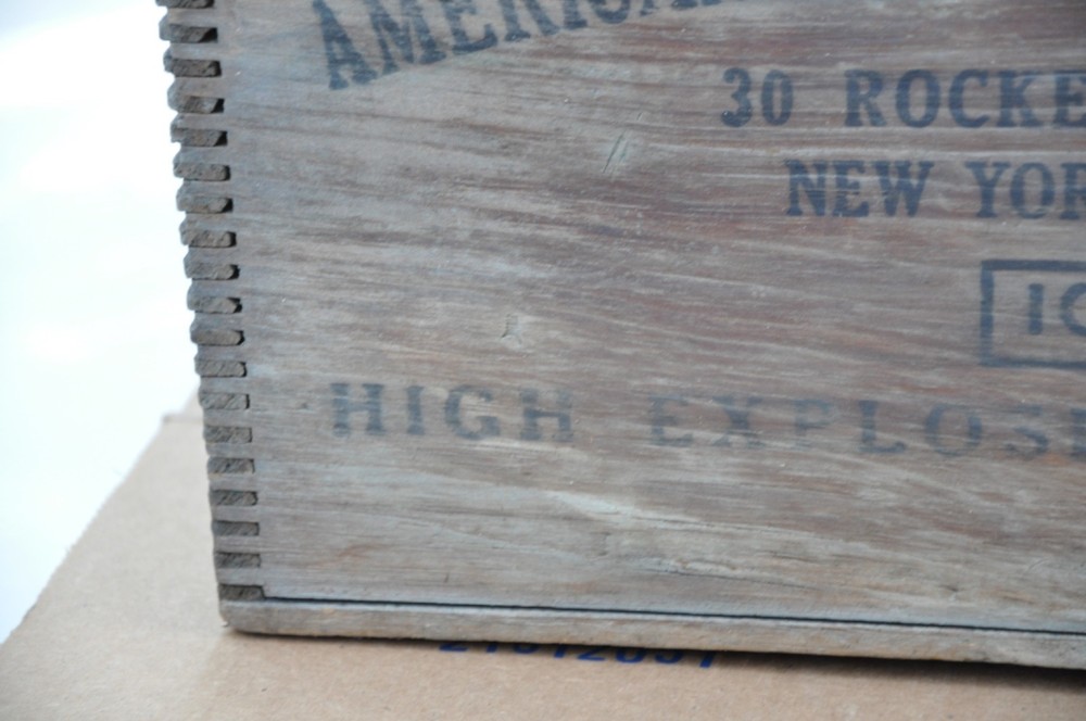 America Cyanamid Co Dynamite box mining blasting vintage