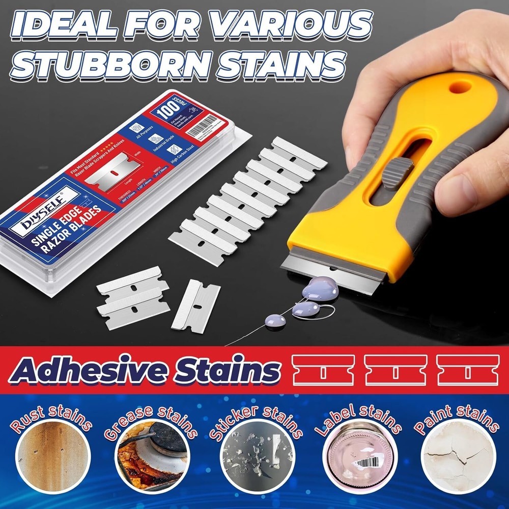 Single Blade UTILITY KNIFE BLADES Replacement Refills Standard Razor Box Cutter