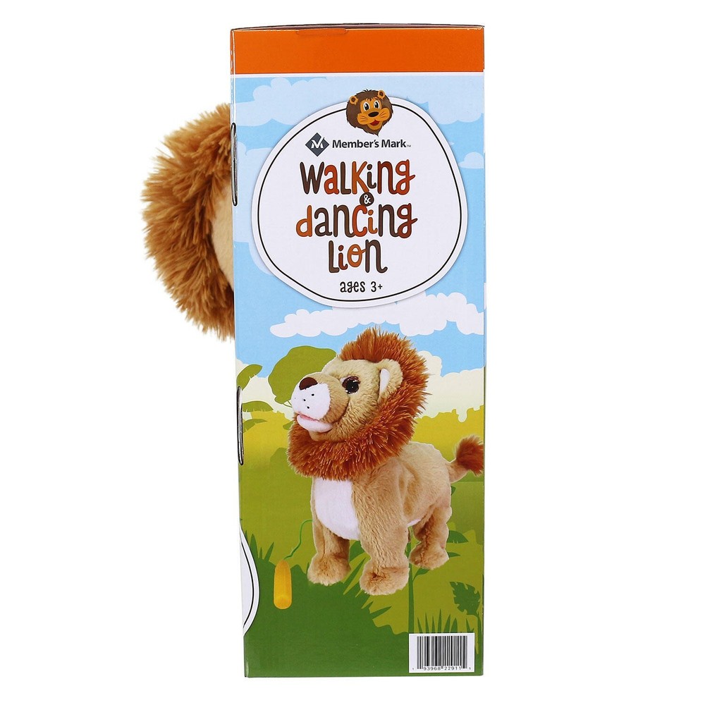 MEMBERS MARK WALKING & DANCING PLUSH, LION *DISTRESSED PKG