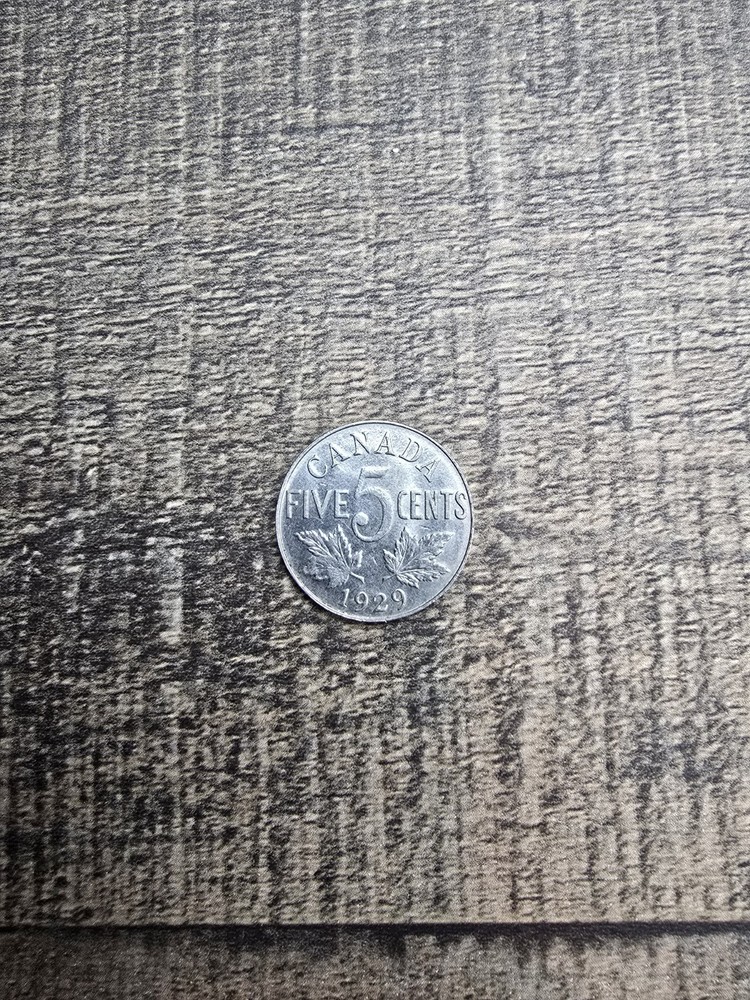 1929 Canada 5 Cents Coin