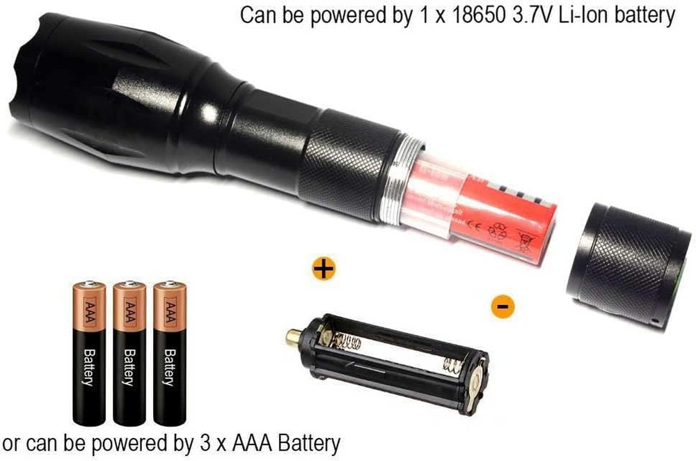 4 in 1 Multicolor Flashlight, Single Mode White, Red, Green, Blue Light, LED Fla