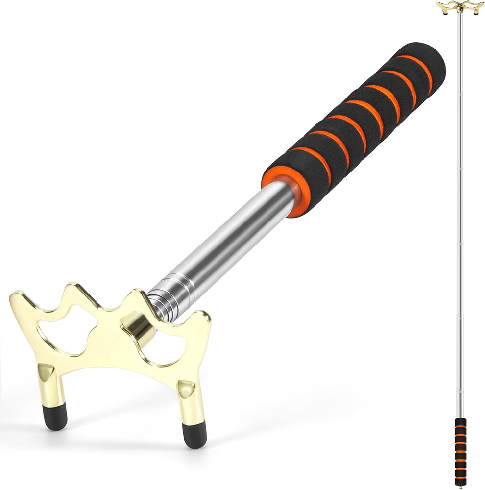 Pool Bridge Stick, Professional Retractable Pool Cue Bridge with Removable Brass