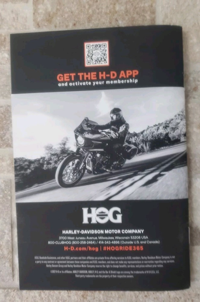 HOG Harley Davidson 2020 Owners Group Patch Badge Wings Black Member Guide Book