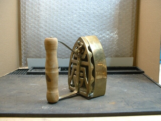 Solid Brass Charcoal Iron